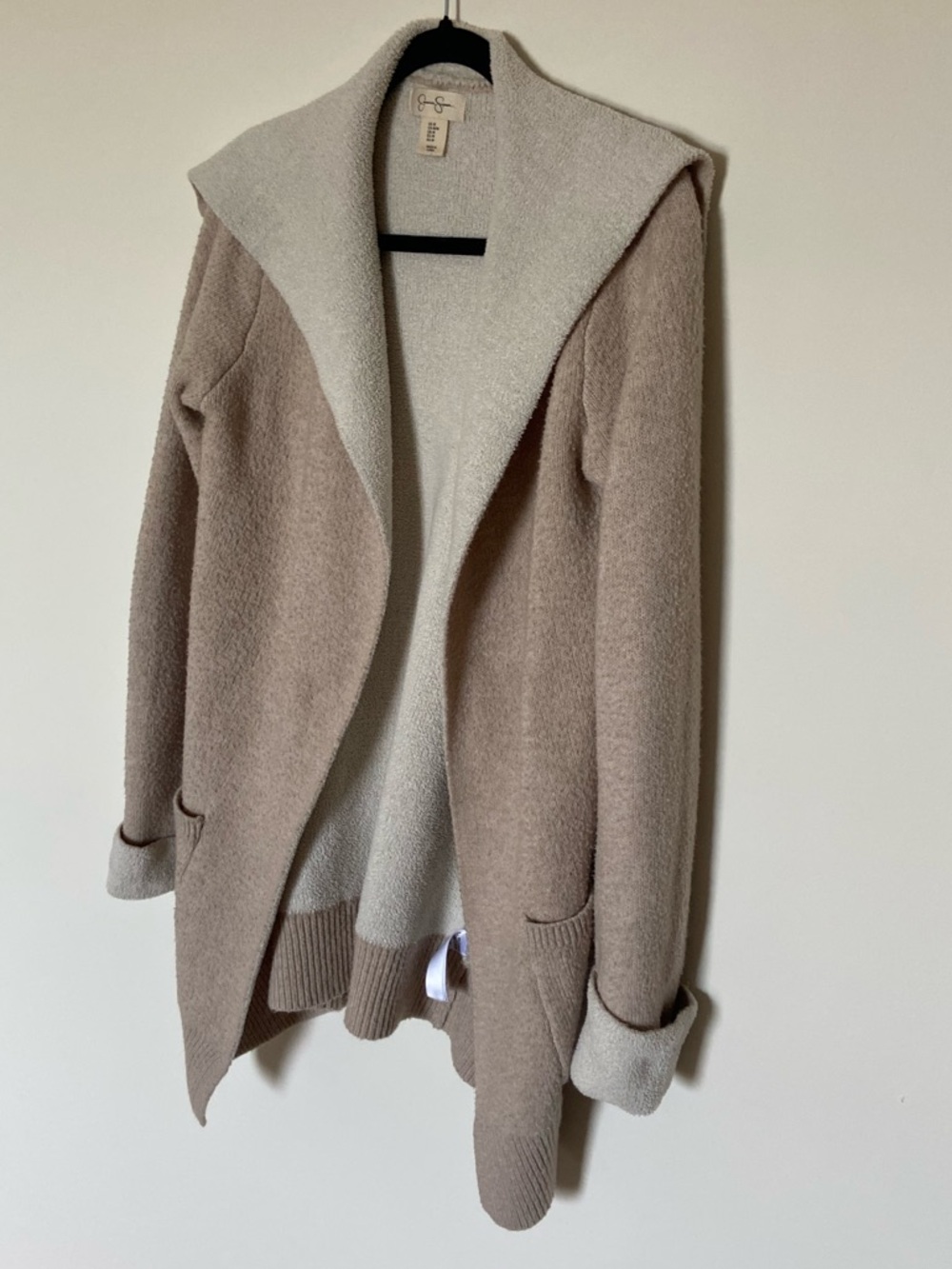 Jessica Simpson Two-Tone Open Front Women's Sweater Cardigan